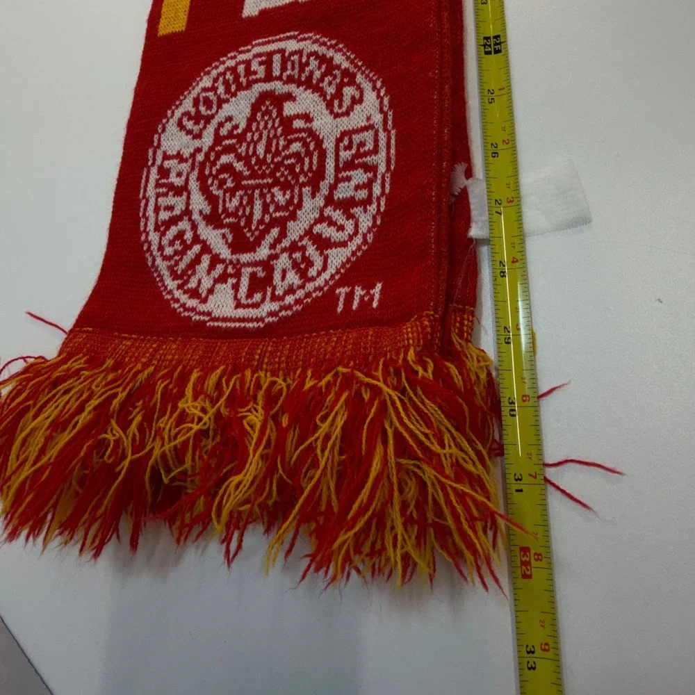 Louisiana Ragin Cajuns‎ Scarf Red Yellow Knit Fringe Team Spirit NCAA READ
